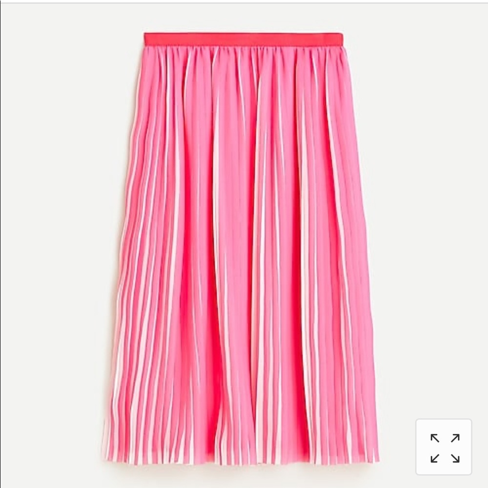 Pleated midi skirt in peekaboo stripe